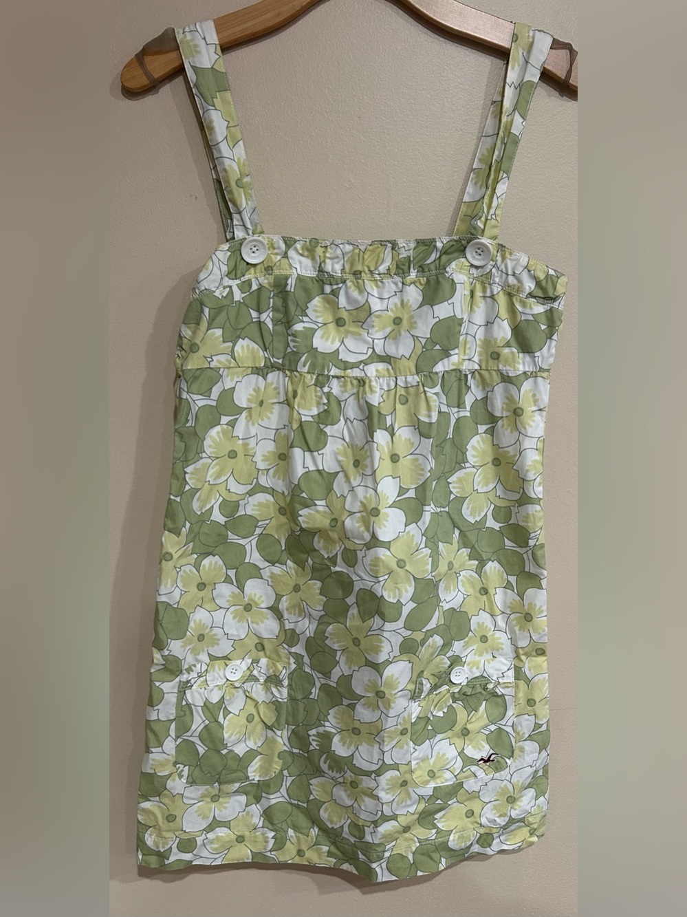 VTG Y2K Hollister Floral Mini Dress Size Med Boho Fairy